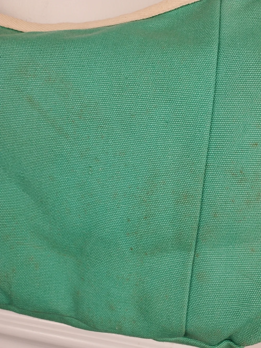 Vntg deLanthe Green Canvas Geese Hobo Bag. New with tags.